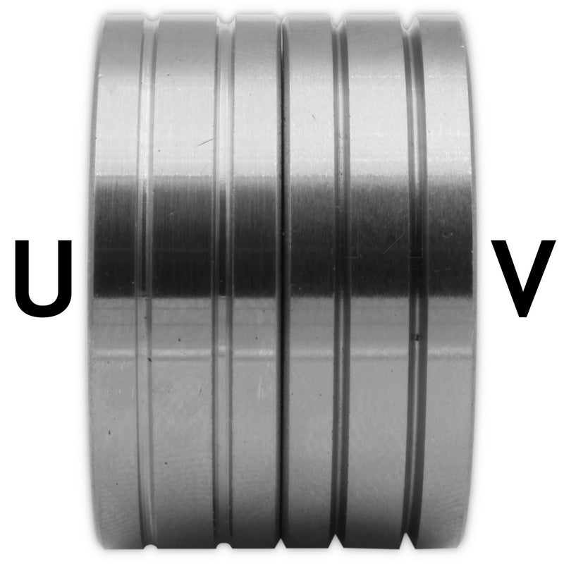 Wire feeder roll 30x10x10mm Steel / Aluminum 0,6mm / 0,8mm / 1,0mm