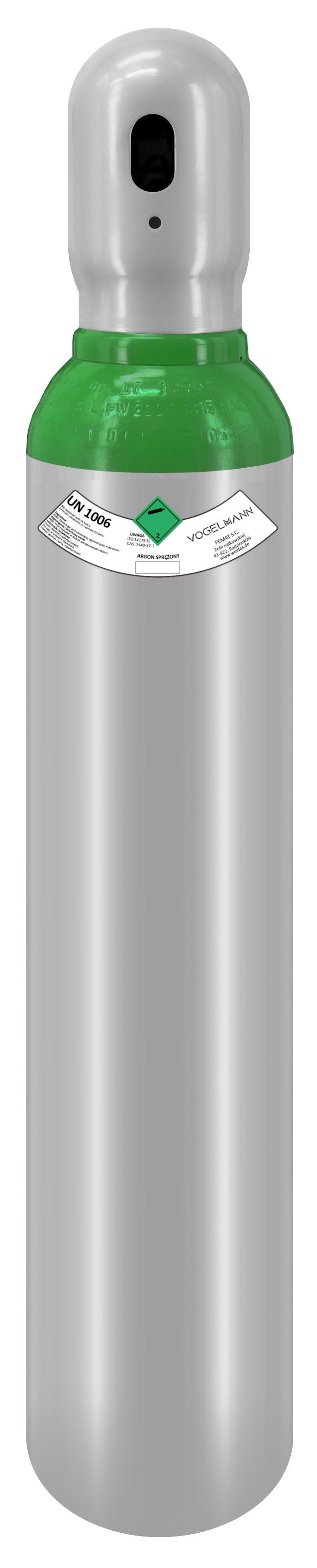 Argón 4.8 cilindro de gas completo 8L 1,5m3