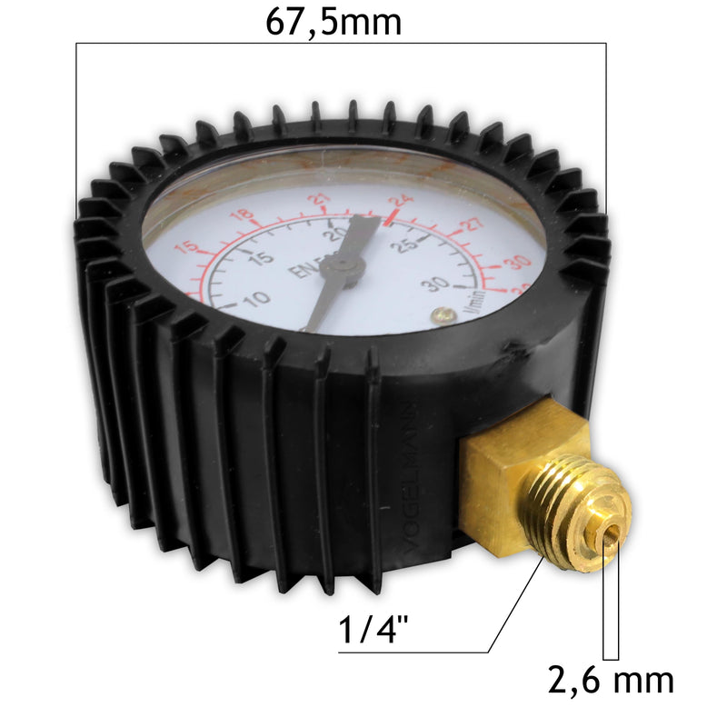 Pressure gauge Vogelmann Profi ⌀63mm 32l/min Ar/CO2